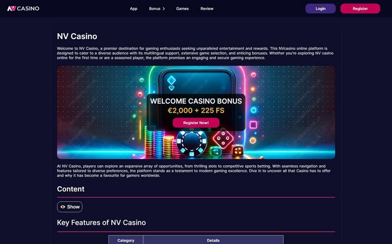 Introductie NV Online Casino